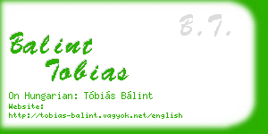 balint tobias business card